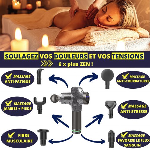 COFFRET PISTOLET DE MASSAGE PRO ORIGINAL 2023 + EBOOK OFFERT ! – Image 5