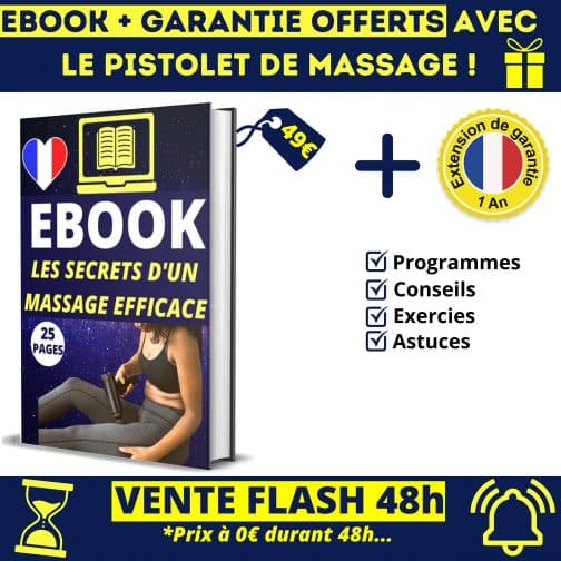 COFFRET PISTOLET DE MASSAGE PRO ORIGINAL 2023 + EBOOK OFFERT ! – Image 3